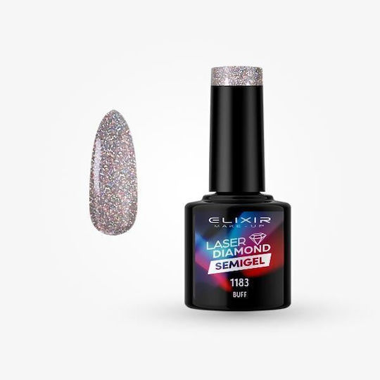 Elixir Semi-Permanent Nail Polish 1183 with Glitter 8ml 1pcs