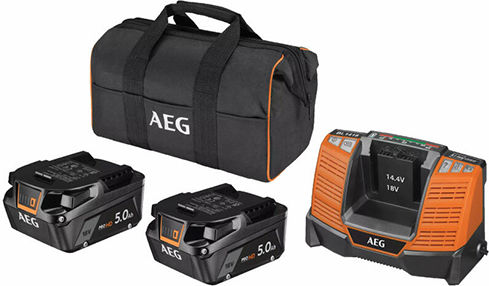 AEG Tools Set 2 Baterii Unelte 18V Capacitate 5Ah cu Încărcător LL1850SHD
