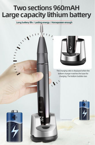 JMD-109P Nagelfräser Batterie 15W Rosa mit 35000 Umdrehungen pro Minute