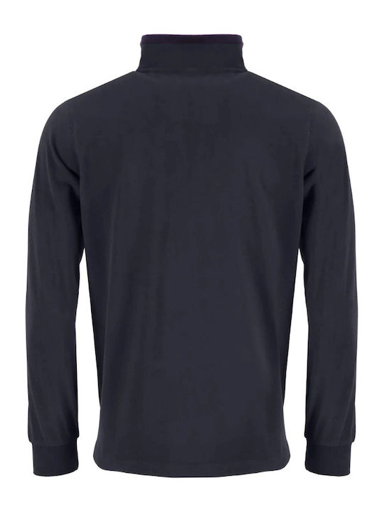 Fynch Hatton Men's Athletic Long Sleeve Blouse with Zipper Navy Blue