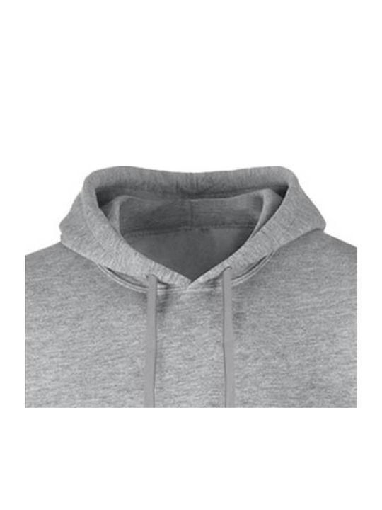 Fleece Παιδικό Φούτερ με Κουκούλα και Τσέπες Γκρι