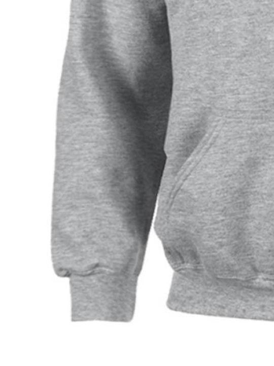 Kinder-Sweatshirt mit Kapuze und Taschen Gray