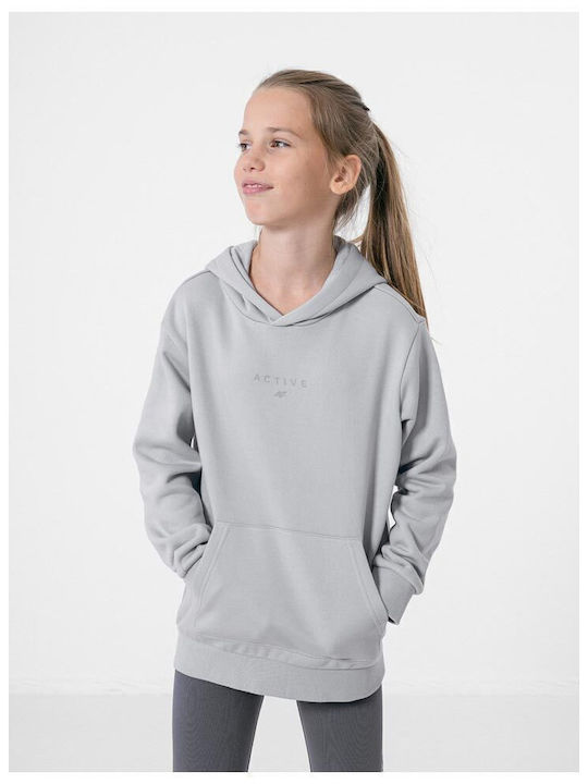Kids Sweatshirt with Hood and Pockets Gray
