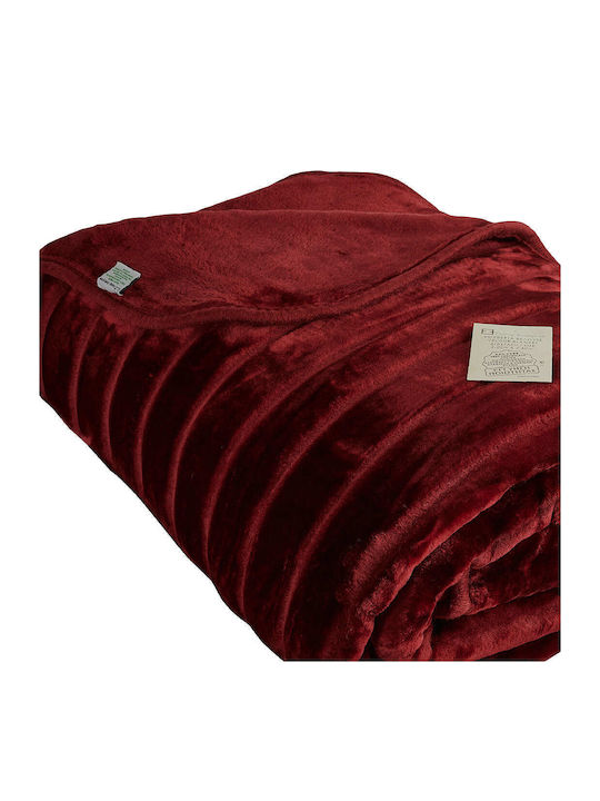 Family Enterprise Blanket Velvet Queen 220x240cm. Burgundy