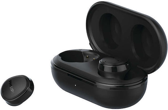 Philips TAT4556 In-ear Bluetooth Handsfree Ακουστικά με Αντοχή στον Ιδρώτα και Θήκη Φόρτισης Μαύρα