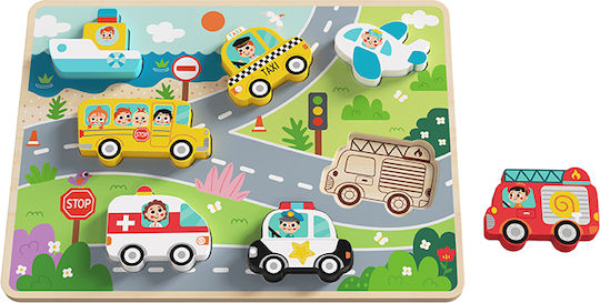 Wooden Kids Pegged Puzzle for 1+ Years 7pcs Tooky Toys