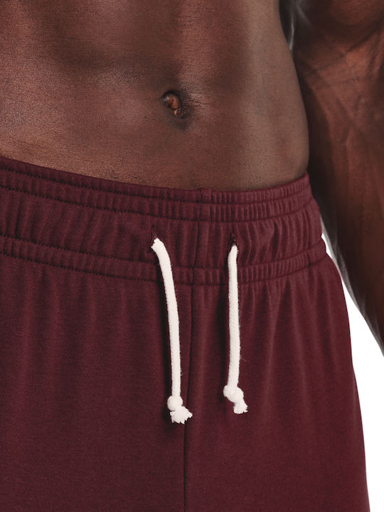 Rival Terry Sweatpants with Elastic Burgundy