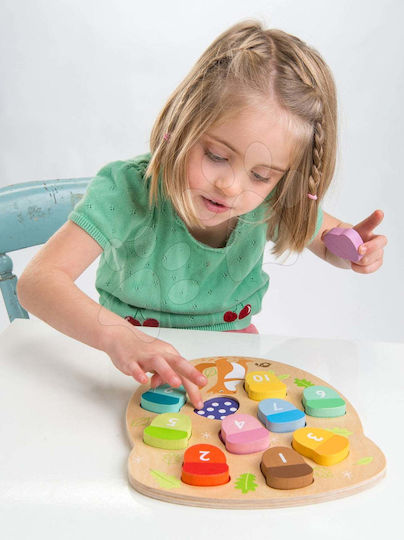 Tender Leaf Toys Βελανίδια με Αριθμούς Joc Educațional Litere și numere din Lemn pentru 1,5+ ani Ani