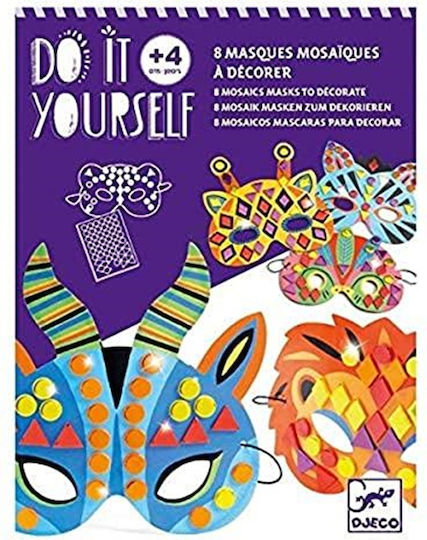 Djeco Mosaic Make Jungle Animal Masks for Children 4+ years old Years