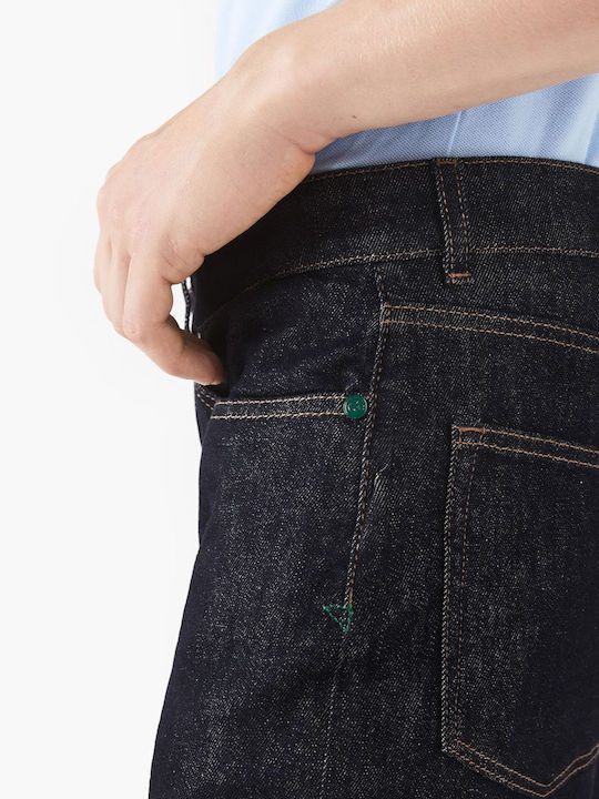 Ανδρικό Παντελόνι Τζιν Ελαστικό Slim Fit Navy Μπλε