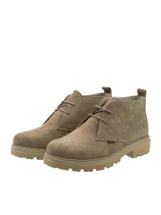 Leather Women's Oxford Boots Pouro