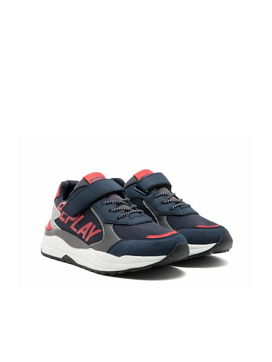 Replay Kids Sneakers High Navy Blue