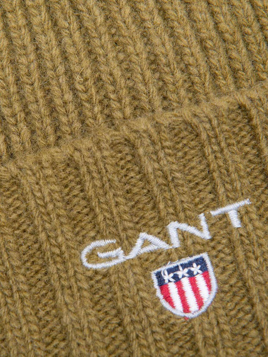 Gant Beanie Ανδρικός Σκούφος σε Χακί χρώμα