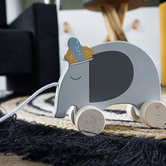 Tryco Pull-Along Toy Elephant made of Wood for 12++ Months