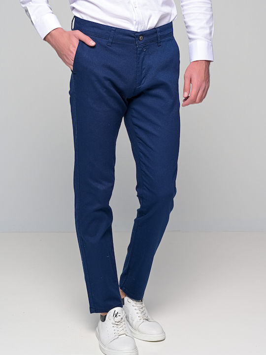 Trousers Chino Elastic in Regular Fit Blue Royal