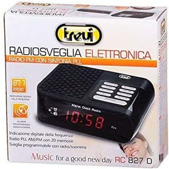 Trevi RC 827 D Επιτραπέζιο Ψηφιακό Ρολόι με Ξυπνητήρι & Ραδιόφωνο 0082701