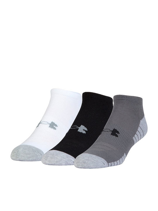 Under Armour Boys 3 Pack Sport Ankle Socks Gray