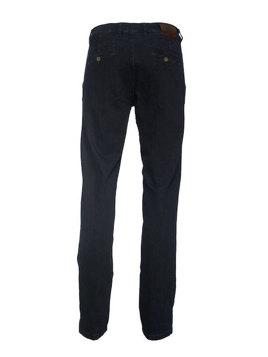 Double Men's Jeans Pants in Slim Fit Navy Blue