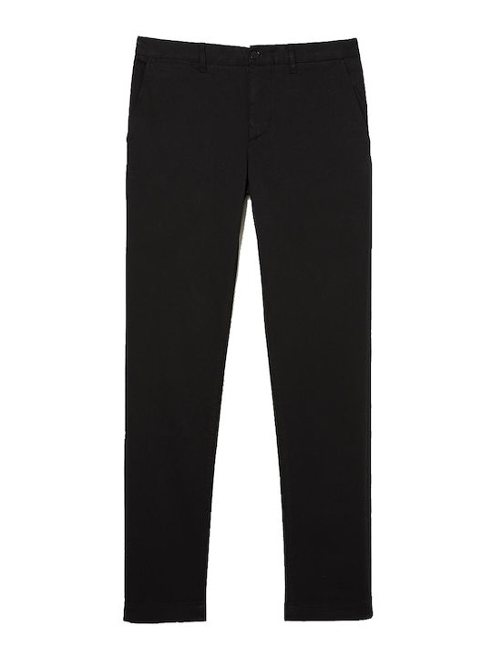 Herrenhosen Chinos Elastisch Schlank Passform Schwarz
