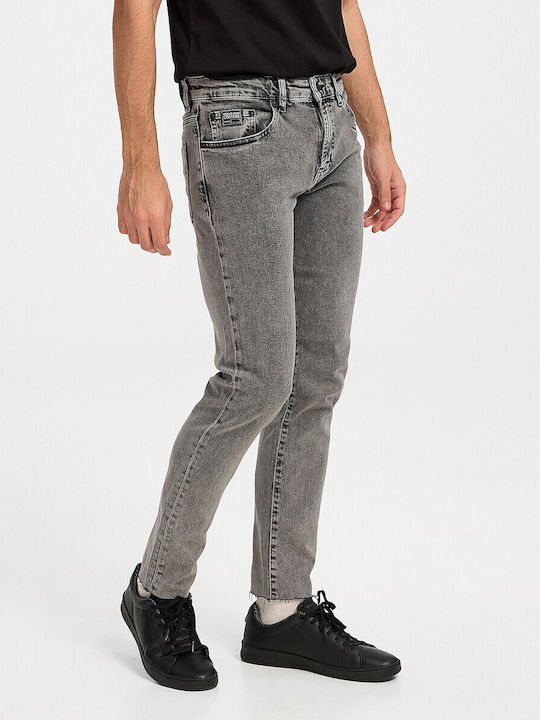 Pantaloni Jeans pentru Bărbați Elastic cu Croială Regular Gri