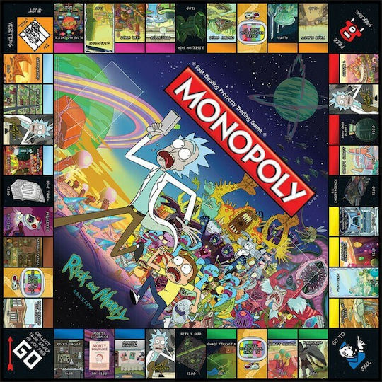 Επιτραπέζιο Παιχνίδι Rick and Morty Monopoly για 2-6 Παίκτες 8+ Ετών (EN) Winning Moves
