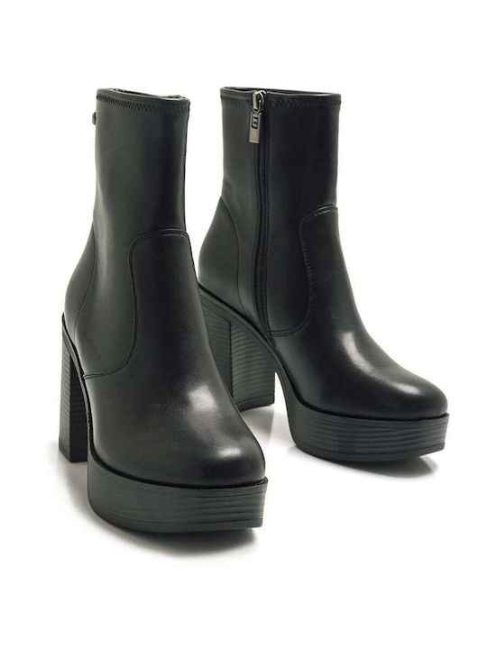 New 67 Women's Ankle Boots with High Heel Black
