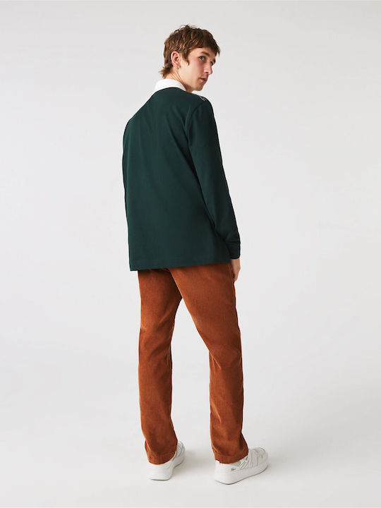 Lacoste Men's Trousers in Straight Line Brown