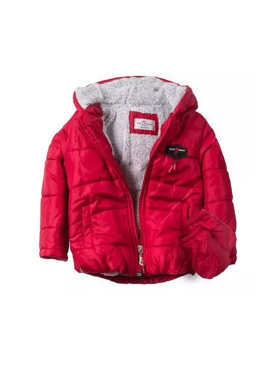 Hashtag Kids Quilted Jacket short Hooded Red