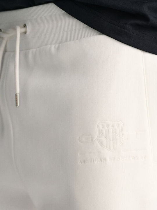 Cargo Sweatpants with Elastic White