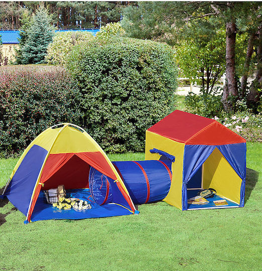 HomCom Cort pentru Copii Tunel Pop Up Multicolor pentru 3+ ani
