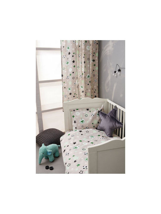 Palamaiki Kids Rod Pocket Curtain Grey - Green 170x270cm