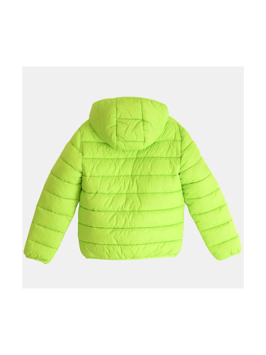 iDO Kids Quilted Jacket short Hooded Green