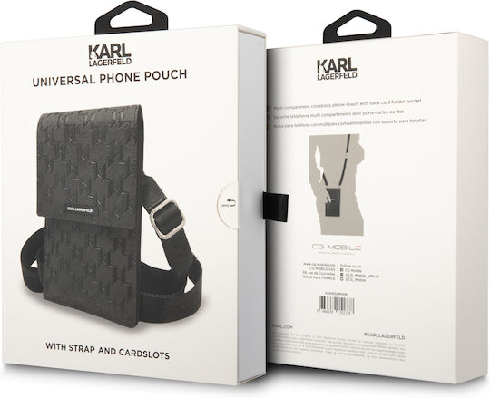 Karl Lagerfeld Wallet Monogram Plate Sock & Pouch Black KLWBSAMSMK