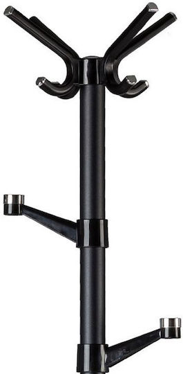 Metallic Coat Rack Black Black 48x48x180cm