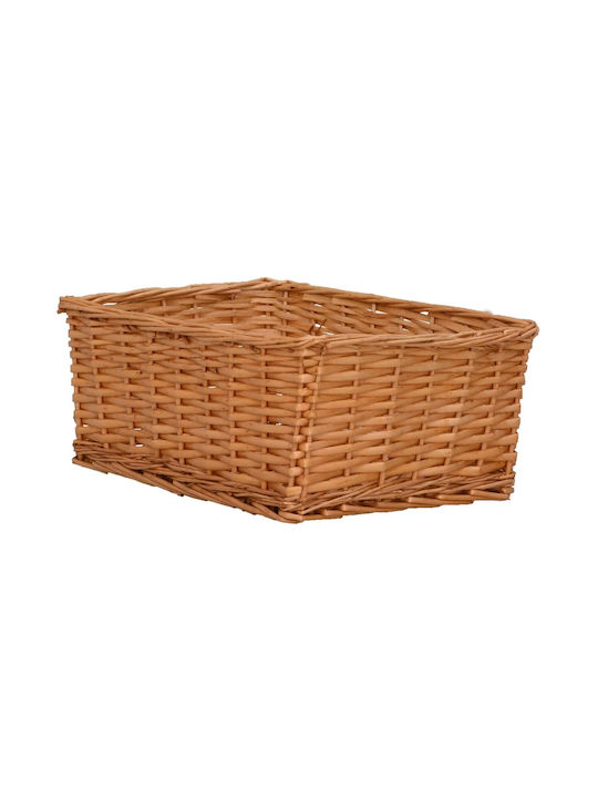 vidaXL Set of Decorative Baskets Straw Brown 4pcs