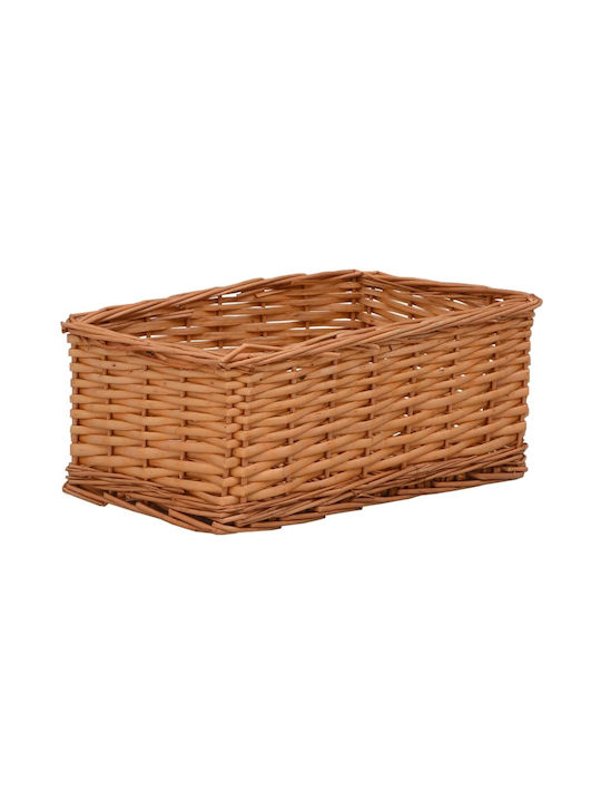 vidaXL Set of Decorative Baskets Straw Brown 4pcs