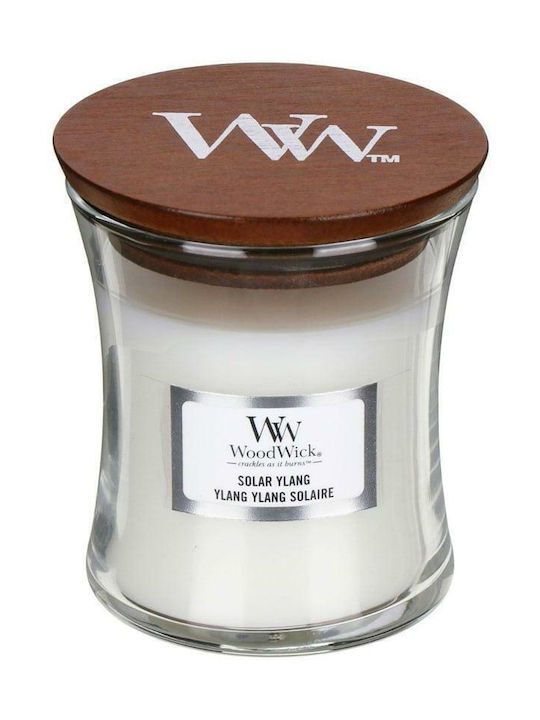 WoodWick Scented Candle Jar with Scent Solar Ylang Ecru 85gr 1pcs