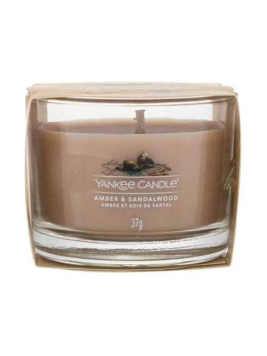 Yankee Candle Αρωματικό Κερί Amber Sandalwood σε Βάζο 37gr