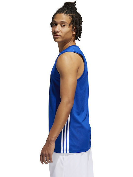 Adidas 3G Speed Reversible Bluza Sportivă pentru Bărbați cu Mânecă Scurtă Albastră