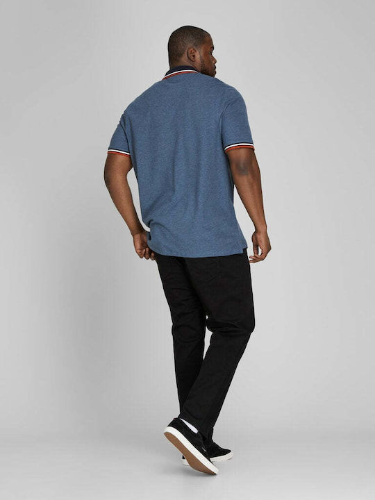 Jack & Jones Ανδρικό T-shirt Polo Denim Blue