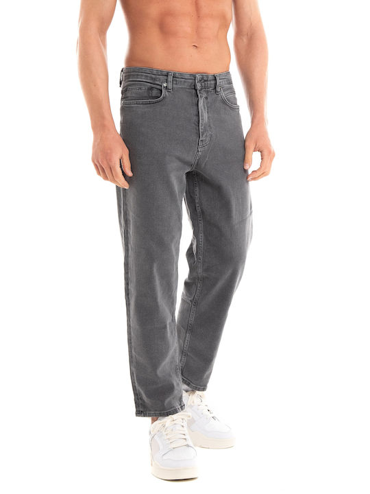 Gabba Zem K4430 Pantaloni de Bărbați din Jean în Croială Largă Gri