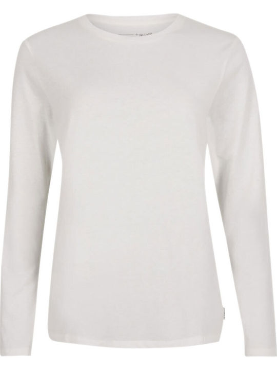 Essential Women's Cotton Long Sleeve White Top