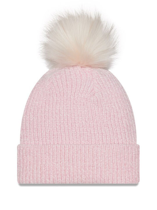 New Era Chenille Bobble Beanie Beanie Knitted in Pink color