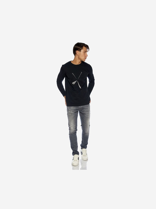 Men's Jeans Pants Elastic with Slim Fit Gray