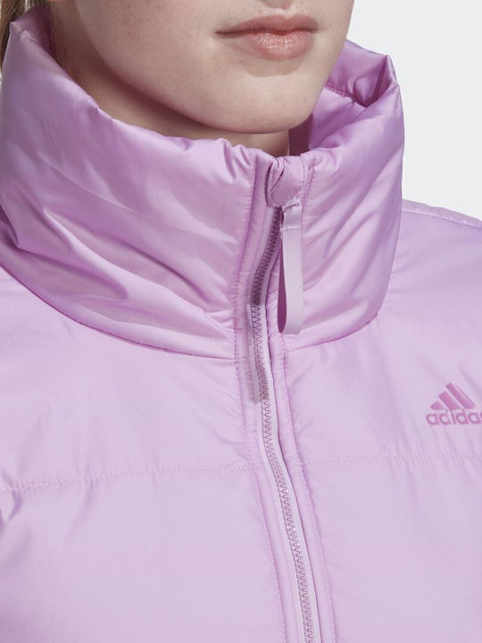 Insulated Women's Short Puffer Jacket for Winter Lilacc
