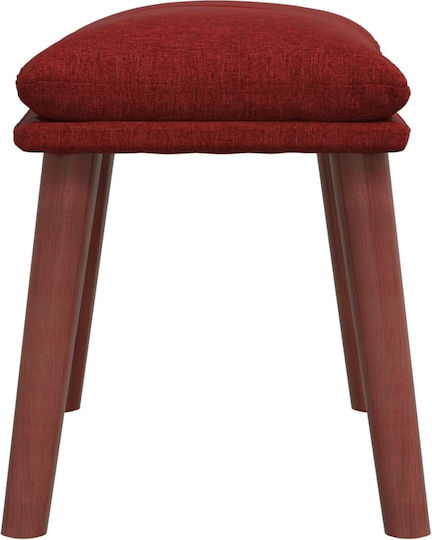 Stool Footstool Upholstered with Fabric Bordeaux 45x29.5x39cm