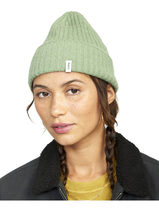 Warm Eyes Beanie Frauen Beanie mit Rippstrick in Grün Farbe