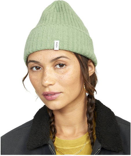 Warm Eyes Beanie Frauen Beanie mit Rippstrick in Grün Farbe