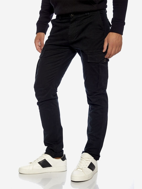 Trousers Cargo Elastic in Regular Fit Black