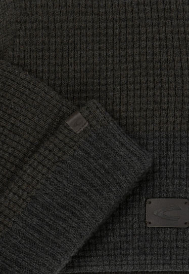 Ανδρικό Σετ με Σκούφο Πλεκτό Dark Brown